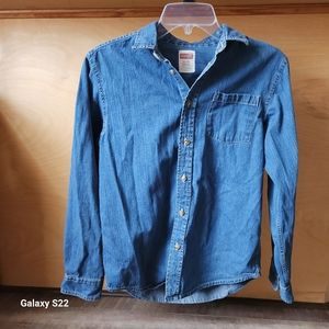 Boys wrangler jean shirt size xl 14/16